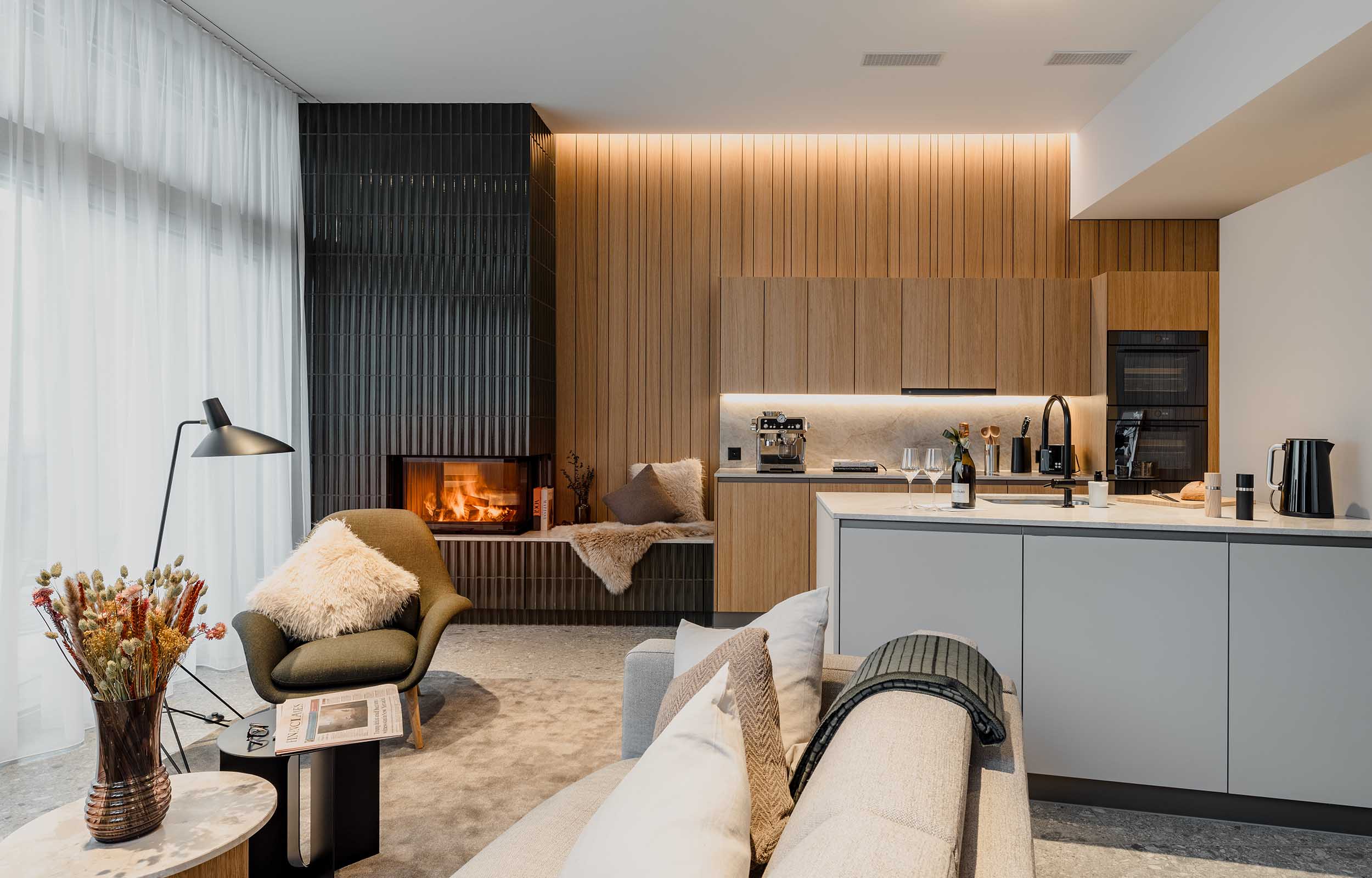 Hospitality. Serviced Apartment. Living Space. Silva. ASA Andermatt Swiss Alps - MACH Architektur.